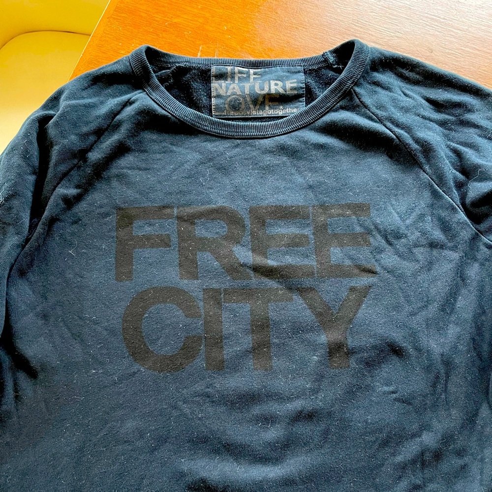 Free city dark navy pullover sweatshirt